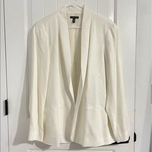 Eileen Fisher Ivory White Collarless Blazer